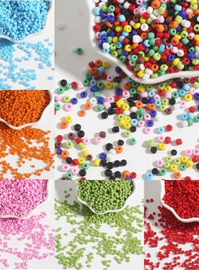 4mm玻璃实色散珠材料手工戒指