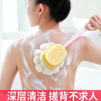 女士洗澡刷沐浴球浴花搓背长柄专用洗澡儿童后背擦背神器子搓澡巾