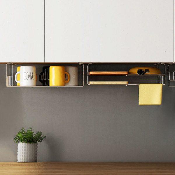 BG54厨房吊柜下挂篮置物架304不锈钢橱柜内分层架 悬挂收纳菜,厨房/烹饪用具,厨房抽屉置物架,淘宝优惠券,粉丝福利购,淘宝优惠卷