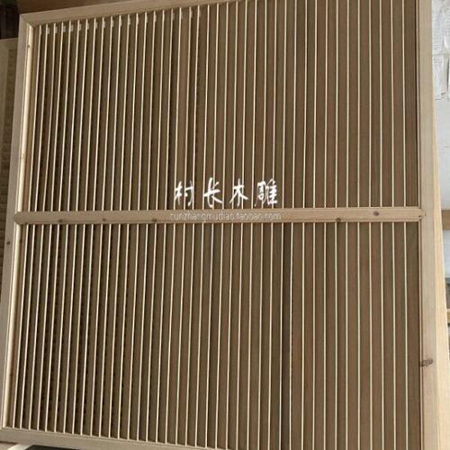 木雕隔断镂空屏风实木榫卯新中式花格百叶窗门