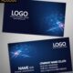 名片制作印刷星空 定制蓝色科技简约圆角设计320克高档 包邮