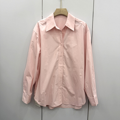 QYY26808欧洲站2026春新款时尚百搭纯色简约宽松显瘦多色棉质衬衫