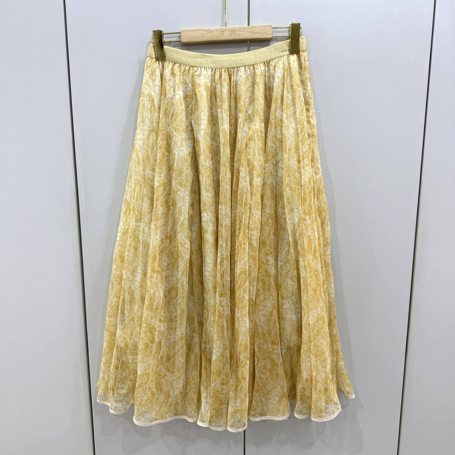 F7326欧洲站2026春时尚洋气松紧高腰网纱A字中长百搭腰果花半身裙,女装/女士精品,半身裙,淘宝优惠券,粉丝福利购,淘宝优惠卷