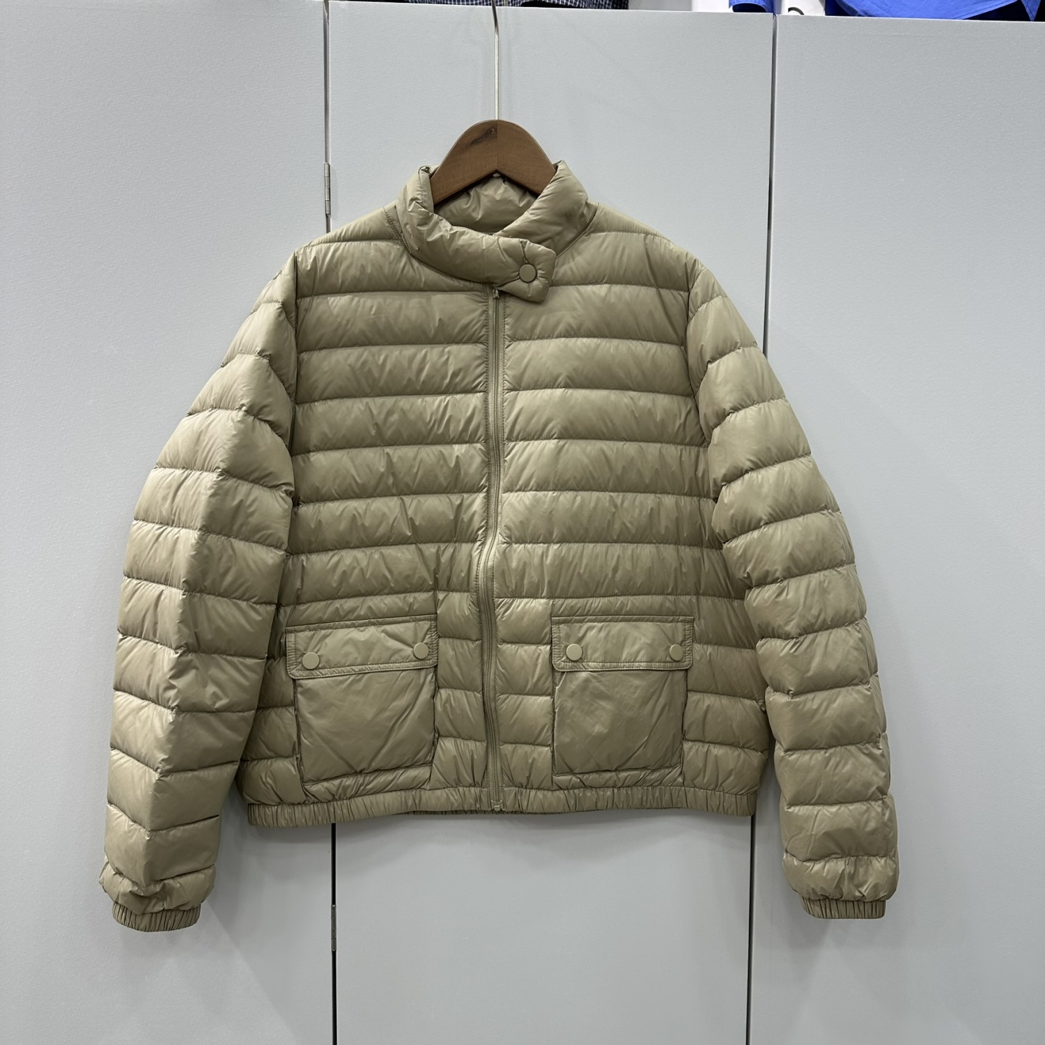 2503欧洲站2025秋冬时尚立领拉链短款百搭显瘦白鸭绒轻薄羽绒服女