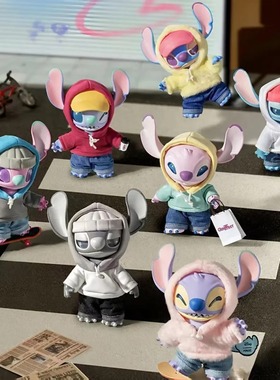 现货miniso史迪奇街头系列盲盒包包挂件摆饰生日礼物