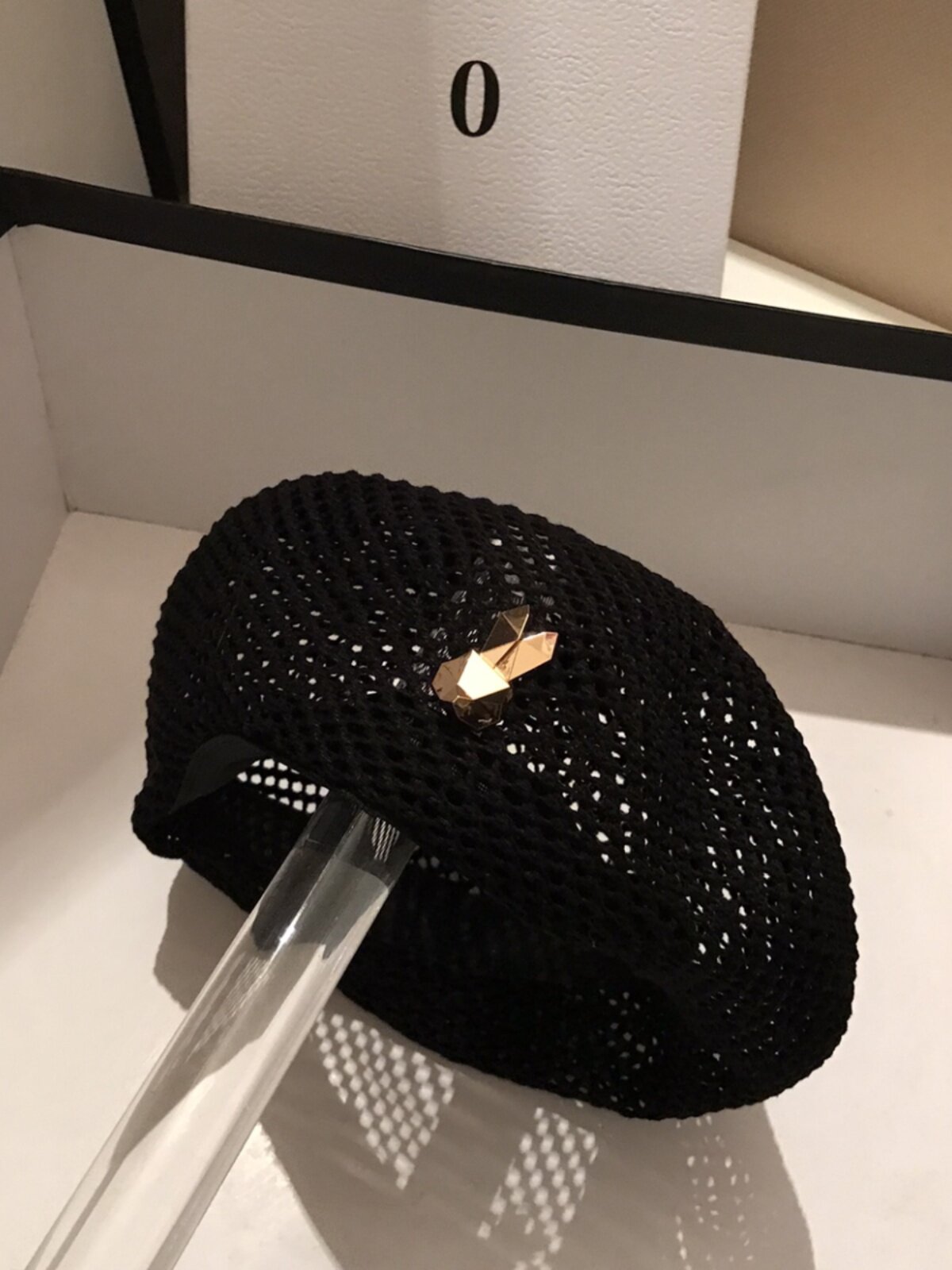 潮牌贝雷帽女夏季薄款镂空草编蓓蕾帽英伦日系简约百搭画家帽女