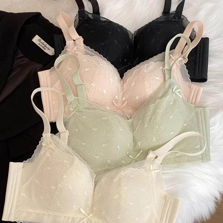 调整型内衣女小胸聚拢显大不空杯无钢圈上托防下垂收副乳文胸套装