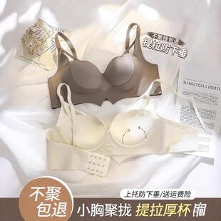 内衣女士聚拢小胸提拉无痕上托收副乳防下垂调整型性感显大文胸罩