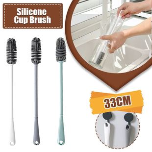 Cleaning Milk Bottle Brush Long Silicone Handle Cup