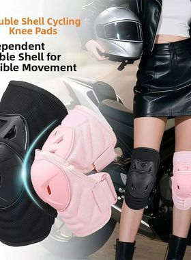 1/2Pcs Motocycle Knee Shin Pads,Adjustable Motocross Knee Gu