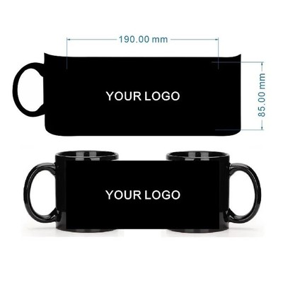 Black Cup DIY LOGO Ceramic 350ML Mug Customize Print Your Ph