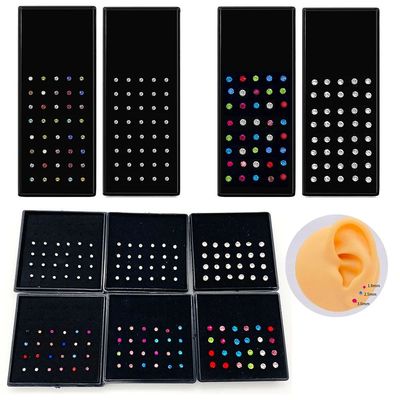 24/40/60Pcs Surgical Steel Nose Studs Fashion Nose Piercing