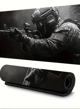 XXL Large gaming mouse pad with tactical soldier design anti