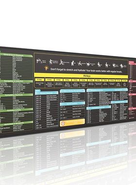 Excel Shortcut Keys Mouse Pad - Extended Large XL Cheat Shee