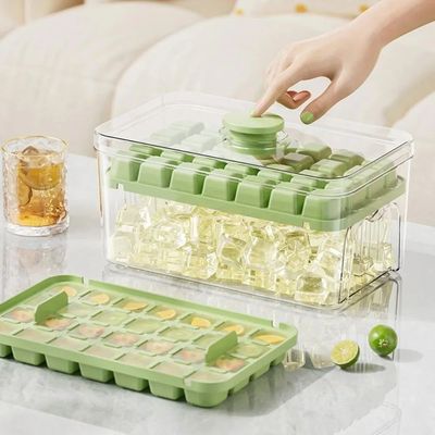 Press Ice Tray Bucket Multifunctional 48 Gride Ice Cube Mold