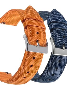 Waterproof Sailcloth Watch Band Quick Release Watch Strap 18