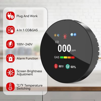 CHZHVAN Combination Carbon Monoxide Detector & Gas 4-in-1 Na