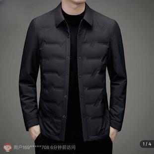 罗鸣老人品牌男装飞行员夹克外套轻奢正品羽绒服男士休闲保暖棉衣