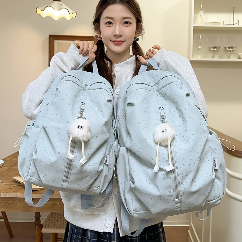 YIZI箱包高颜值简约大容量减负双肩包女初高中大学生旅行背包书包
