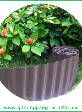 塑料篱笆栏栅园艺挡土护栏波浪卷型薄款佛山工厂LAWN EDGING