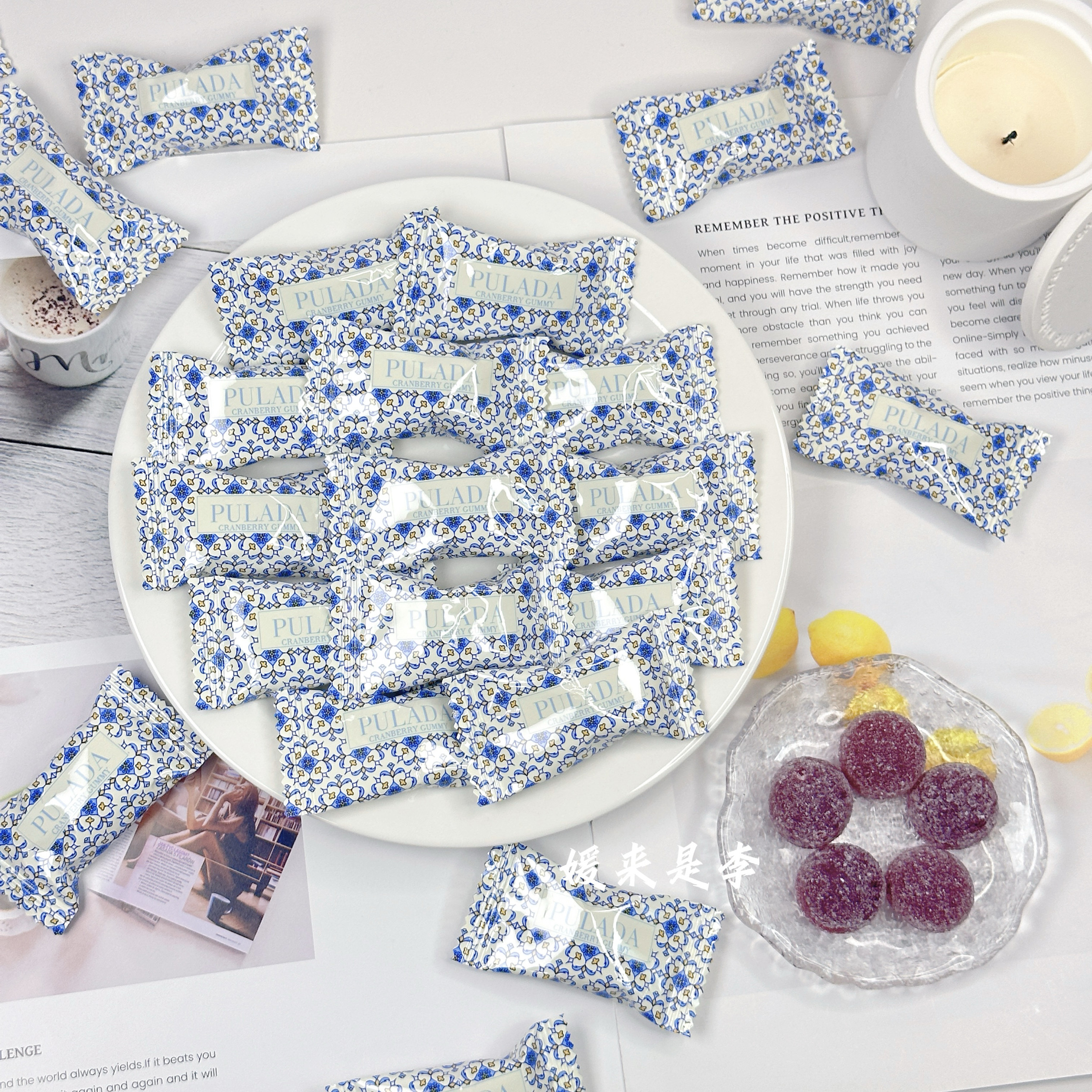 PULADA朴拉达蔓越莓味软糖高颜值结婚喜糖果网红休闲接待零食散装