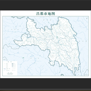 行政区划图市县街交通路线素材设计文件 西藏昌都市地图高清电子版
