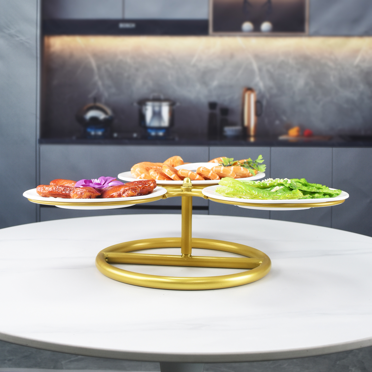 嘉欣运铁艺菜盘架冷盘架摆盘神器