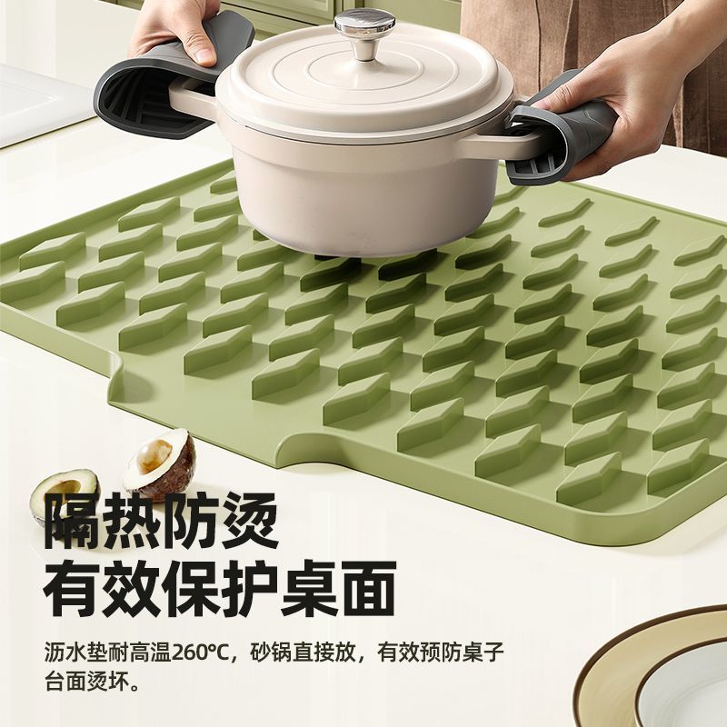 沥水篮水槽斜坡硅胶垫导