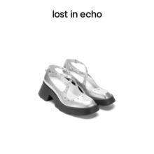 女高跟女 echo设计师品牌胶囊系列粗跟厚底增高玛丽珍单鞋 lost