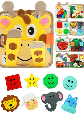 Busy Book for Toddlers 1-3 Washable Felt Busy Board Giraffe