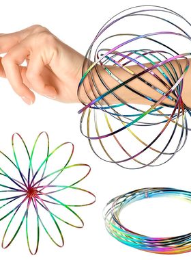 toroflux Flow Ring Spinner Ring Arm Toy Magic Spring Bracele