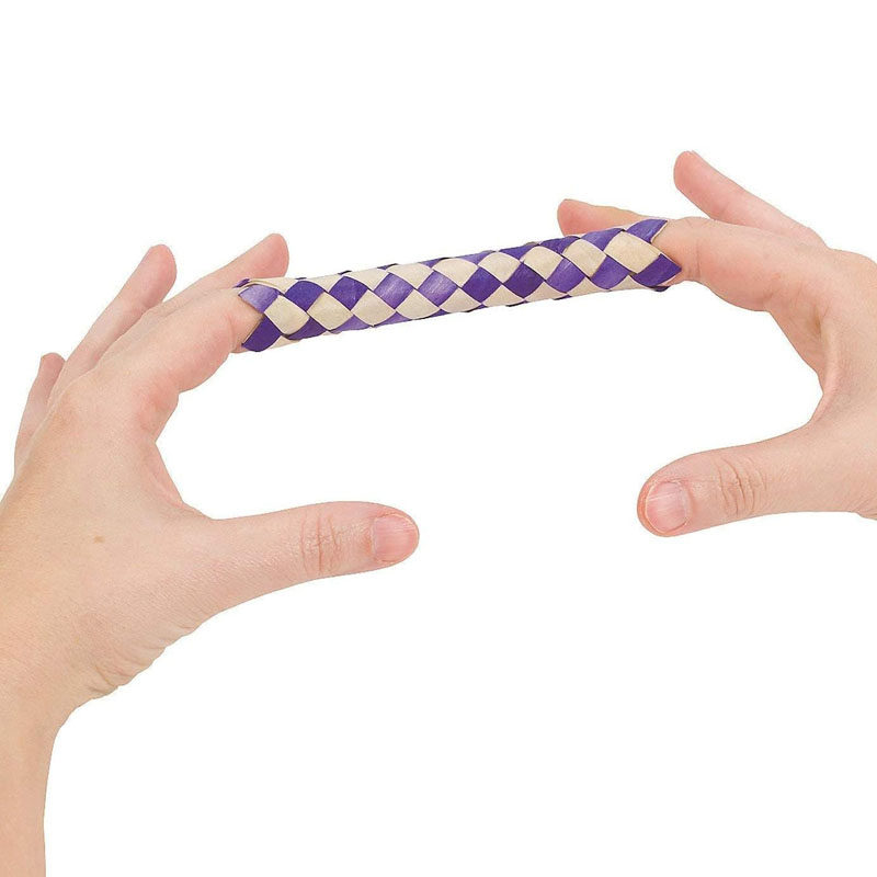 10Pc Chinese Finger Trap Bird Toys: Bamboo Shredding Set - Product image 3