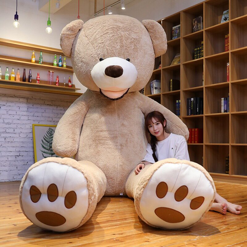 新品美国大熊公仔女孩生日礼物亚马逊可爱大抱熊玩偶毛绒玩具