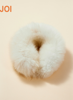 INJOI羊驼毛围巾女秋冬百搭短款大毛球皮草磁铁吸扣毛毛围脖气质