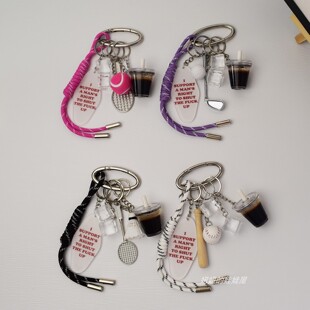 羽毛球运动包包挂件网球高尔夫乒乓球棒球挂饰可爱创意高级感挂饰