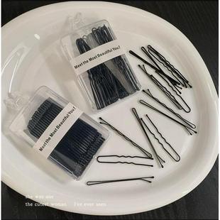 卡子固定u型盘发固定夹丸子头发夹女隐形发卡一字夹卡子夹子