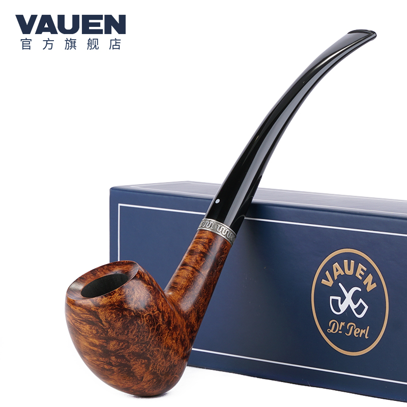 华云Vauen德国进口石楠木烟斗Pr141巴黎系列经典长烟嘴老式烟斗