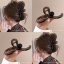 汽车文化产品 气质珍珠波浪线线抓夹女高级后脑勺盘发鲨鱼夹新