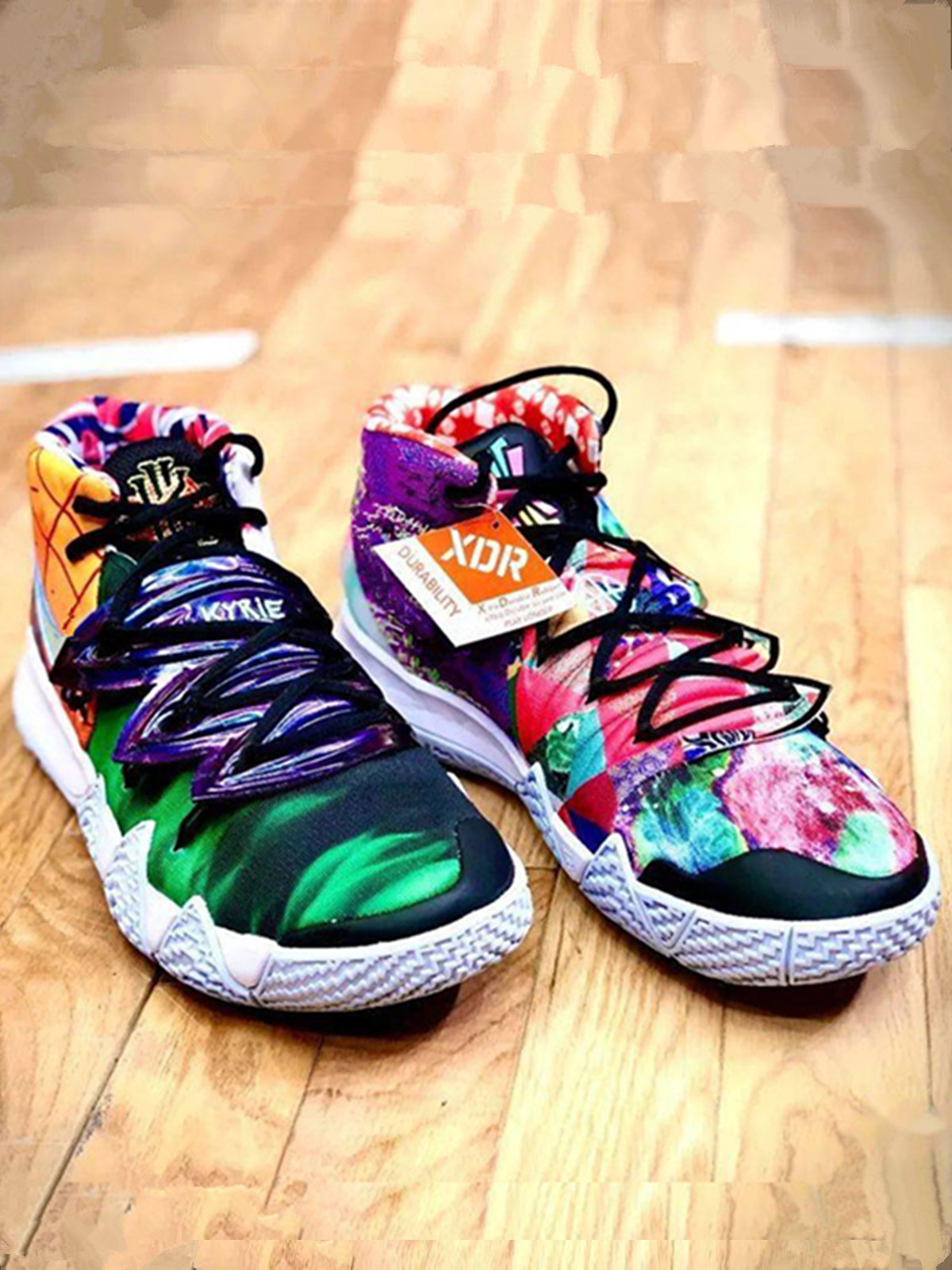 欧文S2白蓝扎染鸳鸯大眼睛合体刺绣KYBRID蓝褐中国年实战男女球鞋