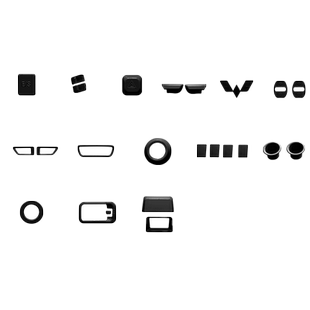 适用五菱宏光GAME BOY车内饰改装件哑光黑色中控装饰贴配件大全