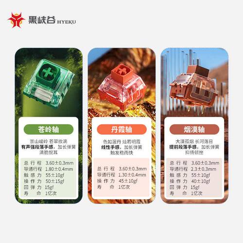黑峡谷Y系列洛白三模无线机械键盘PBT键帽凯华BOX轴RGB全键热插拔