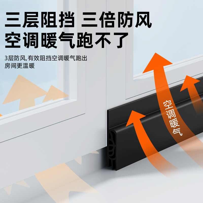 门缝门底密封条底部漏风隔音挡板条房门下边缝隙防蚊虫防鼠挡尘条图片