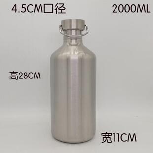 机车备用油箱304不锈钢小型可携式汽油桶副油箱汽油壶油瓶柴油2升