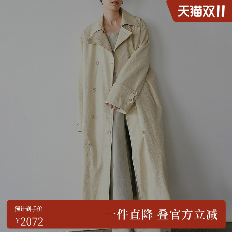 AMERI皮质腰带装饰中性风风衣