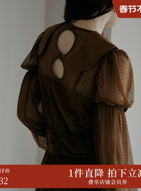 AMERI小众设计感时尚镂空裙子淑女小性感轻礼服连衣裙01220580900