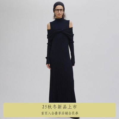 AMERI露肩针织连衣裙