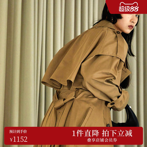 AMERI翻领通勤两穿式风衣新品
