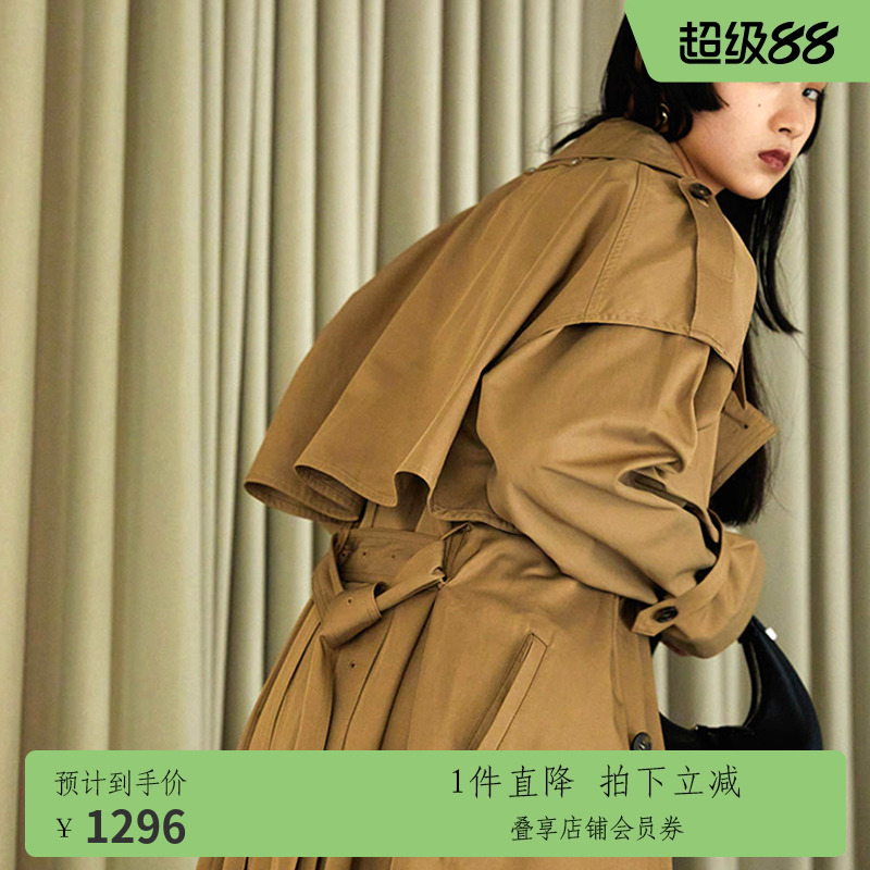 AMERI翻领通勤两穿式风衣新品