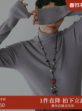 【ins博主同款】AMERI舒适柔软修身高领针织衫0124201910940