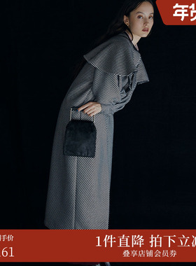 AMERI秋冬时尚休闲气质可脱卸领可爱轻熟简约长大衣01220740730